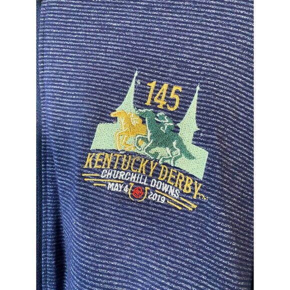 Under Armour Kentucky Derby 145 Half Zip Shirt Women XL Blue 2019 Long Sleeve - Picture 3 of 15